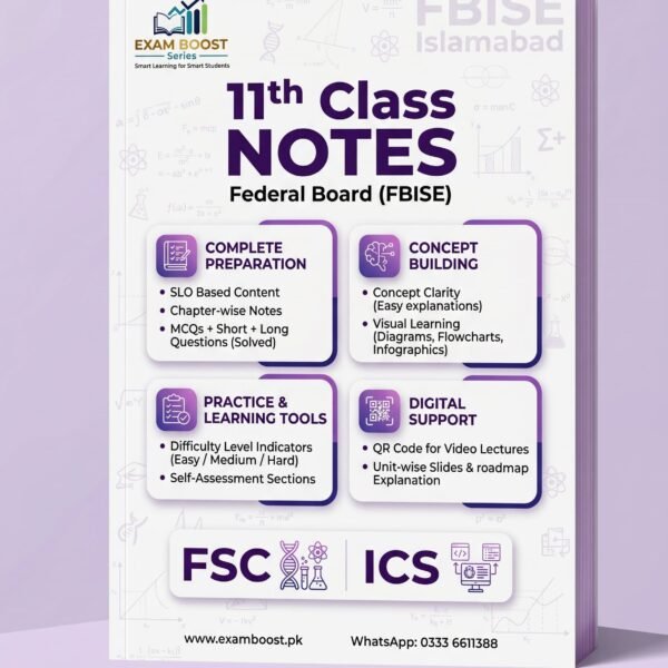 11th Class Notes Federal Board FBISE FSC ICS 2027 – ExamBoost