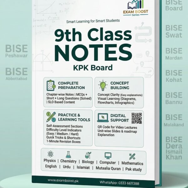 9th Class Notes KPK Board 2027 – ExamBoost