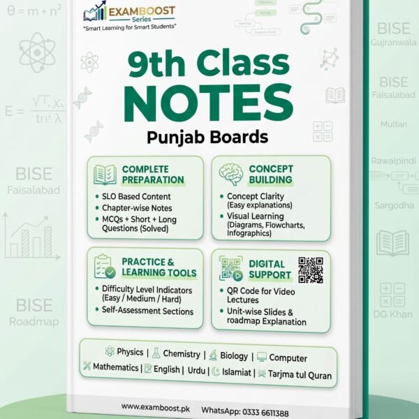 9th Class Notes Punjab Boards 2027 – ExamBoost