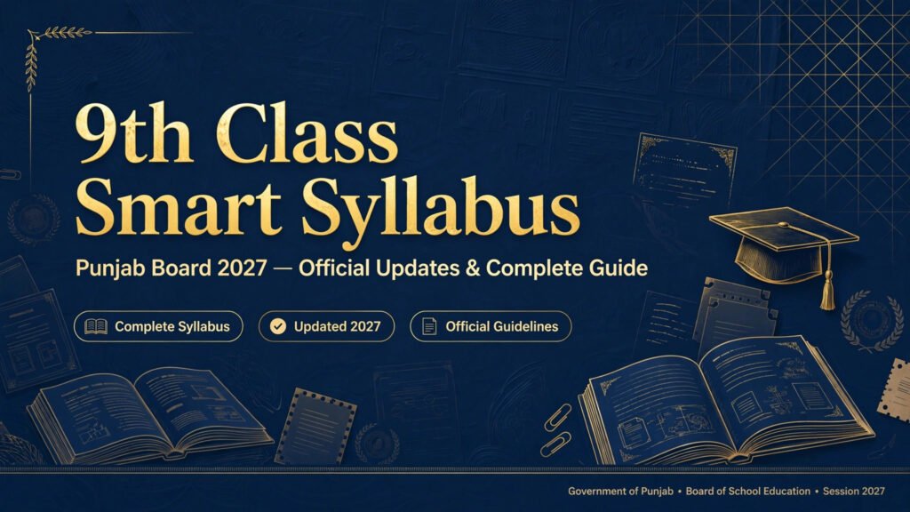 9th class Punjab board smart syllabus 2027